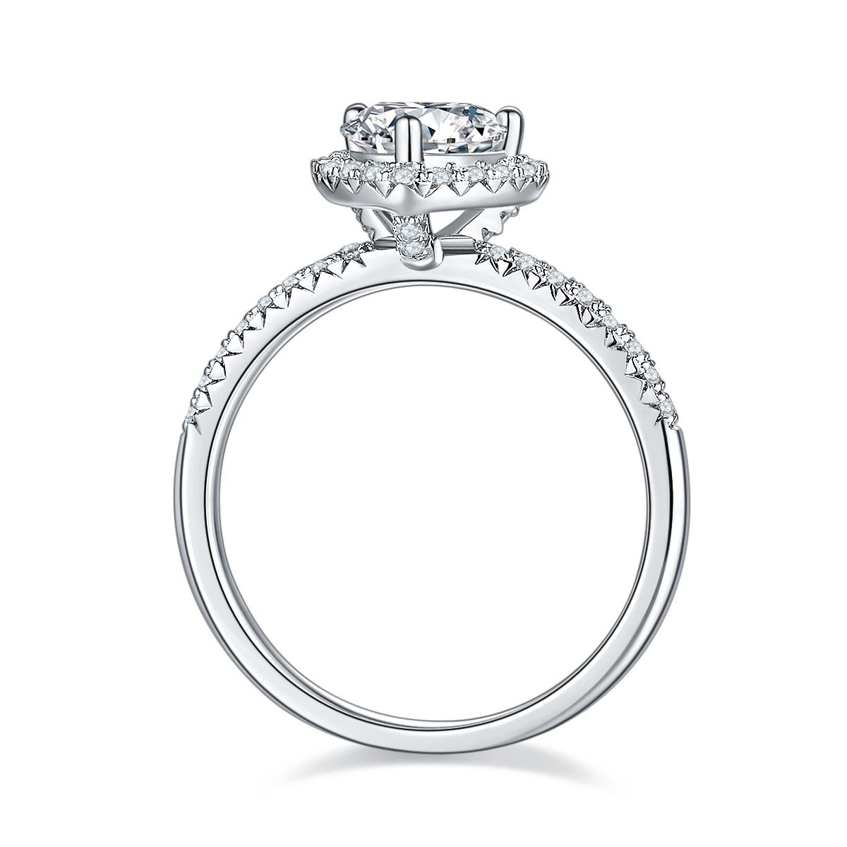 Dedicated S925 Silver Plated Platinum Moissanite Women's Ring 1 Carat D-Class